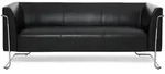 Loungesofa CURACAO Kunstleder 3-Sitzer schwarz hjh OFFICE