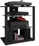 Ebuy24 Folas Hifi-M&ouml;bel 3 Ablagen schwarz.
