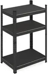 Relaxdays Schwerlastregal, HxBxT: 90x60x40 cm, 750 kg, 3 Ebenen, Stahl, Lagerregal