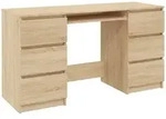 vidaXL Schreibtisch Sonoma-Eiche 140x50x77 cm Holzwerkstoff