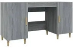 vidaXL Schreibtisch Grau Sonoma 140x50x75 cm Holzwerkstoff