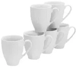 CreaTable Barcelona Weiss Kaffeebecher 6-tlg Porzellan