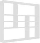 vidaXL Wandregal Wei&szlig; 90x16x78 cm Holzwerkstoff