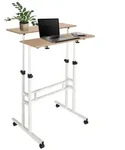 Arbeitstisch / Schreibtisch WORKSTATION I 80 x 60 cm wei&szlig; / eiche hjh OFFICE