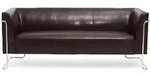 Loungesofa CURACAO Kunstleder 3-Sitzer braun hjh OFFICE