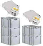 PROREGAL SuperSparSet 5x Eurobox NextGen Economy mit Scharnierdeckel & gelben