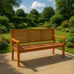 M&ouml;belliebling Gartenbank Akazie 150 cm 3-Sitzer Sitzbank CORUNA
