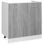 vidaXL Sp&uuml;lenunterschrank Grau Sonoma 80x46x81,5 cm Holzwerkstoff