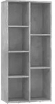 vidaXL B&uuml;cherregal Betongrau 50x25x106 cm Holzwerkstoff