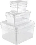 Keeeper - Set mit 8 Aufbewahrungsboxen (3x1,7/ 2x5,6/ 3x18L) Transparent, Kollektion