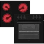 Telefunken ECH65A-B2 Einbauherd-Set | Elektro-Herd-Kochfeld-Kombi | Backofen mit