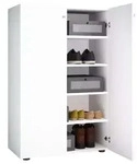 VCM LonaXL Schuhschrank 2 T&uuml;ren wei&szlig;.