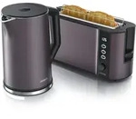 Arendo 2-teiliges Frühstücks-Set, 1,5L Edelstahl Wasserkocher, 2-Scheiben Arendo 2-teiliges Frühstücks-Set, 1,5L Edelstahl Wasserkocher, 2-Scheiben