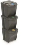 Keden - Set mit 3 grauen Sortibox-Recyclingbeh&auml;ltern 3x25L