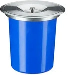 Relaxdays M&uuml;lleimer f&uuml;r Arbeitsplatte, 5 l, f&uuml;r Biom&uuml;ll, Deckel aus Edelstahl,