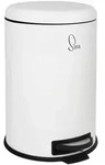 SVITA T20 Treteimer 20 Liter Abfalleimer M&uuml;lleimer M&uuml;lltonne Stahl Wei&szlig;