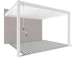 Weide Deluxe | Wand Pergola | Voll Aluminium | 3 x 4 M | Lamellendach wei&szlig;ᅠ