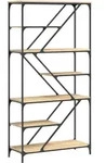 vidaXL B&uuml;cherregal Sonoma-Eiche 91x36x176 cm Holzwerkstoff und Stahl
