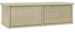 vidaXL Wand-Schubladenregal Sonoma-Eiche 60x26x18,5 cm Holzwerkstoff