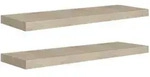 vidaXL Schweberegale 2 Stk. Eiche-Optik 80x23,5x3,8 cm MDF