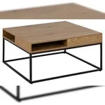 Willford Couchtisch 4 R&auml;ume natur, schwarz.