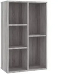 vidaXL B&uuml;cherregal/Sideboard Grau Sonoma 50x25x80 cm Holzwerkstoff