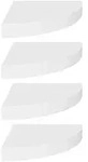 vidaXL Eck-Schweberegale 4 Stk. Wei&szlig; 25x25x3,8 cm MDF