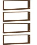 vidaXL Wandregale 4 Stk. Braun Eichen-Optik 80x15x26,5cm Holzwerkstoff