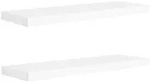 vidaXL Schweberegale 2 Stk. Wei&szlig; 80x23,5x3,8 cm MDF