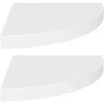 vidaXL Eck-Schweberegale 2 Stk. Wei&szlig; 35x35x3,8 cm MDF
