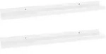 vidaXL Wandregale 2 Stk. Hochglanz-Wei&szlig; 60x9x3 cm