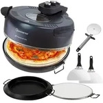 Sommertal PizzaProfi XXL Pizzaofen mit 39cm Steinplatte Pizza Ofen elektrisch,