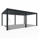 Weide Deluxe Plus | Pergola Voll Aluminium freistehend | 4 x 6 M | Lamellendach