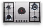 Klarstein MultiChef 5 Hot Plate Elektro- und Gaskochfeld 5 Kochzonen 4...