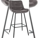 CLP Barhocker Weston grau/Samt