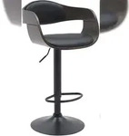 CLP Barhocker Kingston schwarz/grau/Kunstleder