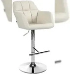 CLP Barhocker Natoma Kunstleder creme/Metall in Chromoptik