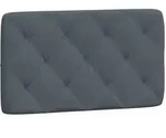vidaXL Kopfteil-Kissen Dunkelgrau 80 cm Samt