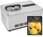 KLAMER 2-in-1 Eismaschine & Joghurtbereiter 2 L, 220 W Eiscrememaschine aus Edelstahl