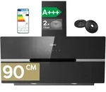 CIARRA Kopffreihaube A+++ 650 m3/h Dunstabzugshaube 90 cm Inkl. BOOST WIFI-APP Touch