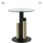 Lalee.Avenue Beistelltisch Janifer 200 Gold / Klar