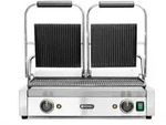 HENDI Kontaktgrill - Doppelversion, gerillte Ausf&uuml;hrung, oben und unten...