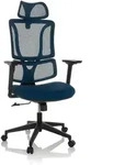 B&uuml;rostuhl / Drehstuhl ERGOMY Sitz Stoff / R&uuml;cken Netzstoff blau mybuero