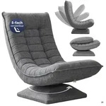 CASARIA&reg; Bodenstuhl mit verstellbarer R&uuml;ckenlehne Grau
