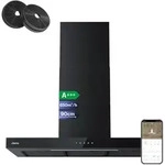 CIARRA A+++ 650 m3/h Dunstabzugshaube 90cm Wandhaube WIFI +APP & Touch Control Boost