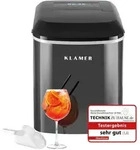 KLAMER Eisw&uuml;rfelmaschine, 10 Eisw&uuml;rfel in 7-9 Minuten, 15 kg Eisw&uuml;rfel pro...