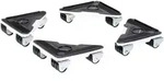 WAGNER Transporthilfe DELTA 4-tlg - 17 x 23 x 17 x 5 cm, Stahl/Kunststoff, 3x3 Rollen