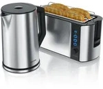 Arendo 2-teiliges Frühstücksset, Edelstahl Wasserkocher 2200W, 4-Scheiben Arendo 2-teiliges Frühstücksset, Edelstahl Wasserkocher 2200W, 4-Scheiben