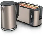 Arendo Frühstücks-Set, Wasserkocher 1,5l, Langschlitz Toaster für 4 Scheiben, Arendo Frühstücks-Set, Wasserkocher 1,5l, Langschlitz Toaster für 4 Scheiben,