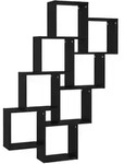 vidaXL W&uuml;rfelregal Schwarz 90x15x119 cm Holzwerkstoff